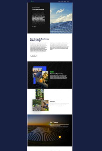 Responsive Web Design and development for Aurora Energy Systems Pvt Ltd - built with wordpress 